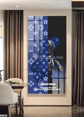 File in trần File tranh kawas gấu bearbrick KW505 (bản gốc) đại dương