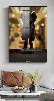 File tranh File tranh kawas gấu bearbrick KW550 (bản gốc) in lụa 5D