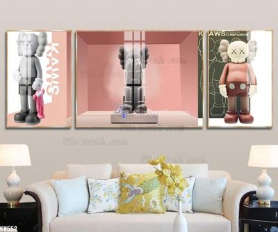 File ảnh File tranh kawas gấu bearbrick KW552 (gốc) in Hiflex