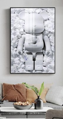 Download file File tranh kawas gấu bearbrick KW563 (gốc) in mica đèn LED