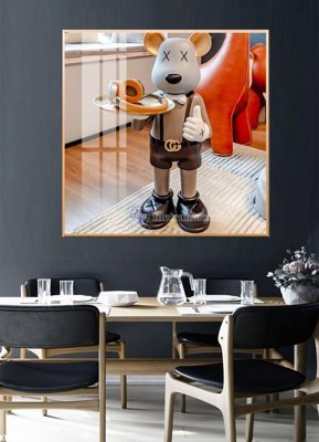 File tranh trang trí File tranh kawas gấu bearbrick KW569 (file gốc)