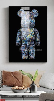 File in trần File tranh kawas gấu bearbrick KW618 (bản gốc) mây trời