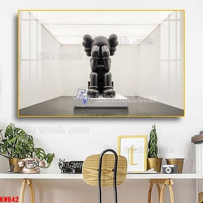 Tải file File tranh kawas gấu bearbrick KW642 (ảnh gốc) in gạch 3D