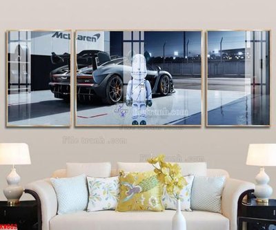 File ảnh File tranh kawas gấu bearbrick KW662 (gốc) cho trang trí nhà hàng