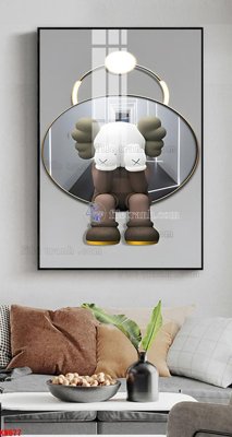 File in trần File tranh kawas gấu bearbrick KW677 (file gốc) hoa văn 3D