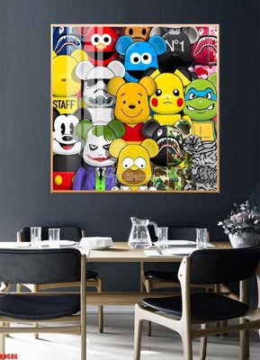 File gốc File tranh kawas gấu bearbrick KW686 (cho in UV) siêu nét