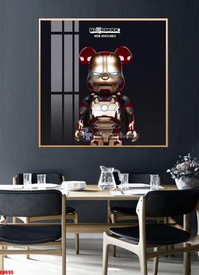 File gốc File tranh kawas gấu bearbrick KW695 (in lụa) chi tiết cao