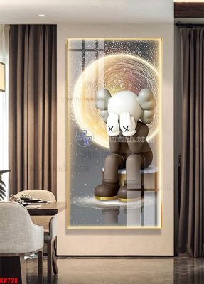 Tải file gốc in lụa File tranh kawas gấu bearbrick KW728 siêu nét