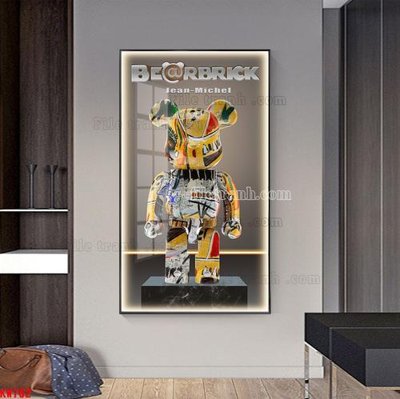 Download file tranh PSD File tranh kawas gấu bearbrick KW762 để chỉnh sửa