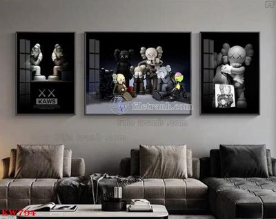 File gốc File tranh kawas gấu bearbrick KW794 (PNG) không nền chất lượng