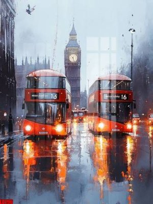 File in trần File gốc in tranh paris tháp Eiffel LD196 (bản gốc) phong cảnh