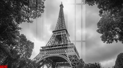 File gốc File gốc in tranh paris tháp Eiffel LD247 (in 3D) nghệ thuật