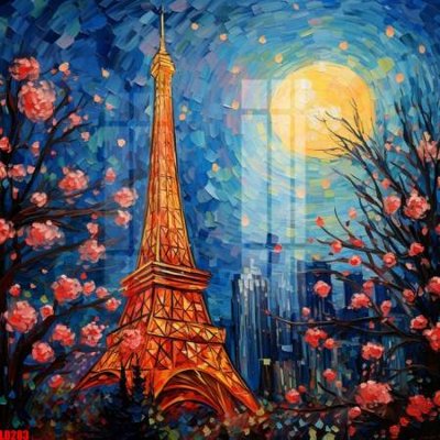 Download file tranh PSD File gốc in tranh paris tháp Eiffel LD283 để chỉnh sửa