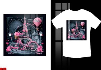 File tranh gốc File gốc in tranh paris tháp Eiffel LD376 chủ đề hiện đại