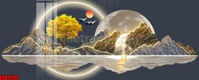 File gốc File in tranh decor gắn led LED1292 (in ấn) màu sắc trung thực