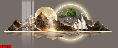 File tranh File in tranh decor gắn led LED1332 (gốc) in trên kính