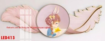 File tranh File in tranh decor gắn led LED413 (gốc) in film