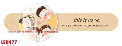 Ảnh gốc File in tranh decor gắn led LED477 (siêu chi tiết) để in ấn