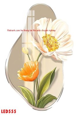 File PSD File in tranh decor gắn led LED555 (bản gốc) đã tách nền