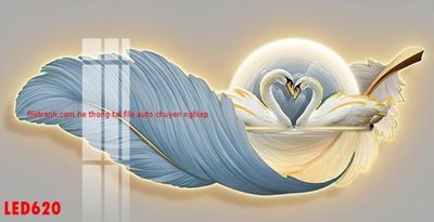 File PSD File in tranh decor gắn led LED620 (bản gốc) cho nhà in