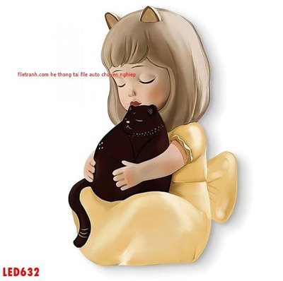 File PSD File in tranh decor gắn led LED632 (gốc) nhiều lớp (multi-layer)