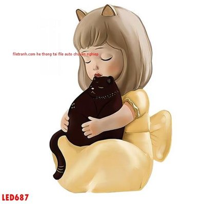 File tranh trang trí File in tranh decor gắn led LED687 (file gốc)