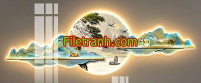 File in trần File in tranh decor gắn led LED927 (bản gốc) mây trời