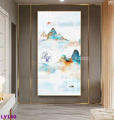 File in lụa Tranh trang trí lối vào 1 tấm LV140 (phong cảnh) Tranh trang trí lối vào 1 tấm LV140