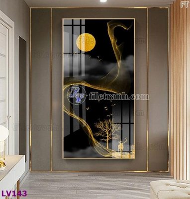 File gốc Tranh trang trí lối vào 1 tấm LV143 (in lụa) cao cấp