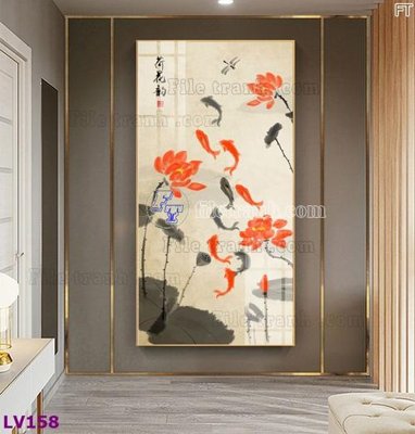 File gốc Tranh trang trí lối vào 1 tấm LV158 (in 3D) nghệ thuật