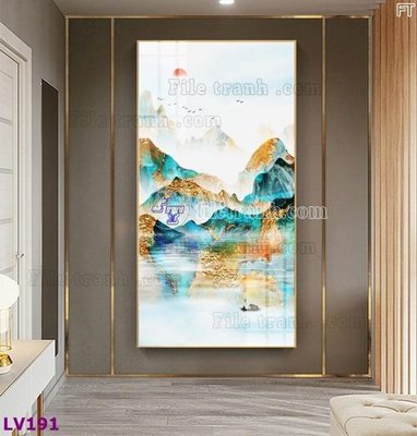 File gốc in mica Tranh trang trí lối vào 1 tấm LV191 chất lượng
