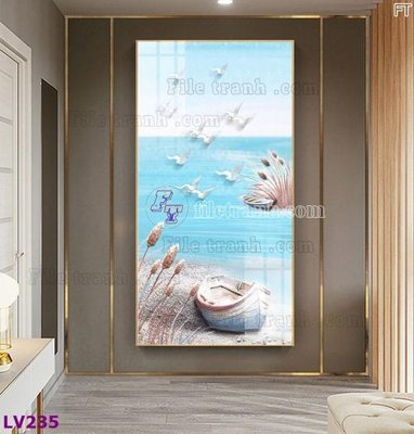 File tranh Tranh trang trí lối vào 1 tấm LV235 (file gốc) chuẩn màu in