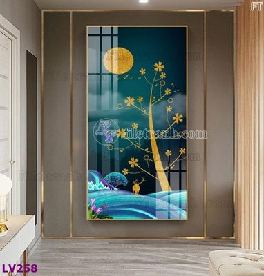 File tranh Tranh trang trí lối vào 1 tấm LV258 (gốc) in backlit film