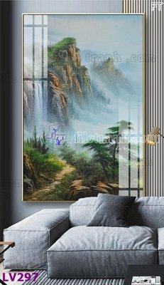 File gốc Tranh trang trí lối vào 1 tấm LV297 (in lụa) tranh thuận buồm