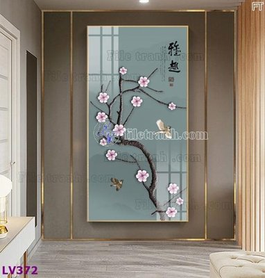 Ảnh gốc Tranh trang trí lối vào 1 tấm LV372 (độ nét cao) in mica