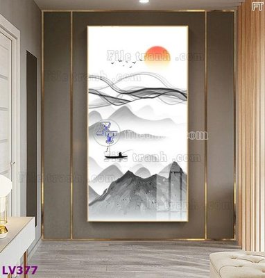 File ảnh Tranh trang trí lối vào 1 tấm LV377 (gốc) in standee