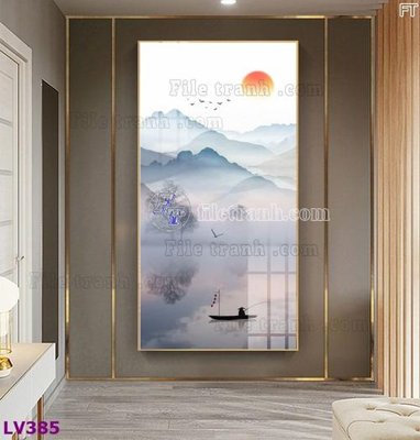 File gốc Tranh trang trí lối vào 1 tấm LV385 (phong cách) châu Âu