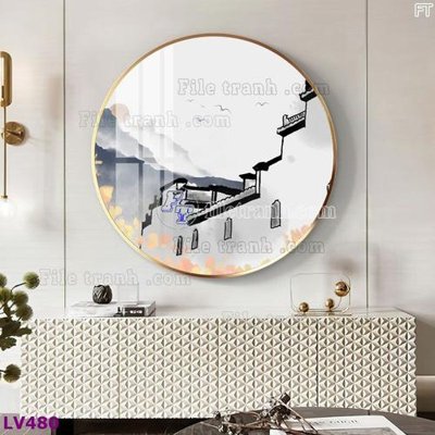 File tranh Tranh trang trí lối vào 1 tấm LV480 (ảnh gốc) in trần nhà