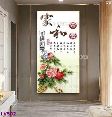Download file gốc Tranh trang trí lối vào 1 tấm LV502 (in lụa) cao cấp