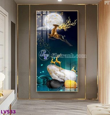 File gốc Tranh trang trí lối vào 1 tấm LV533 (in lụa) trang trí tường