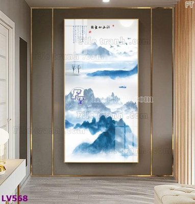 File in ấn Tranh trang trí lối vào 1 tấm LV568 (bản gốc) chất lượng cao