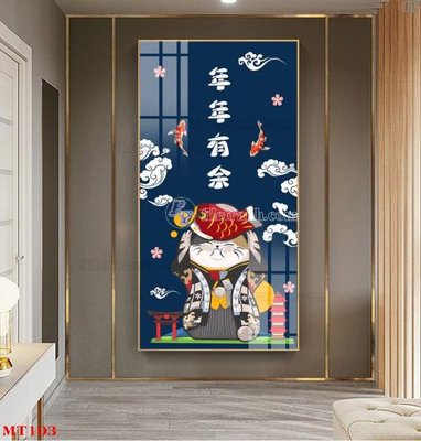 File gốc in ấn File tranh con mèo thần tài MT103 độ phân giải cao