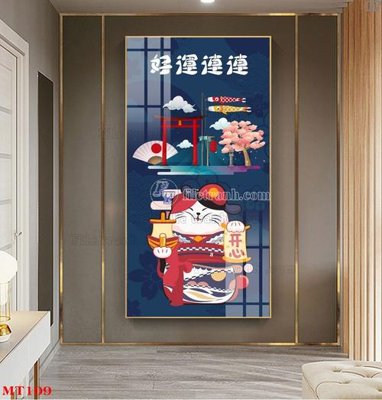 Tải file File tranh con mèo thần tài MT109 (gốc) in nhanh