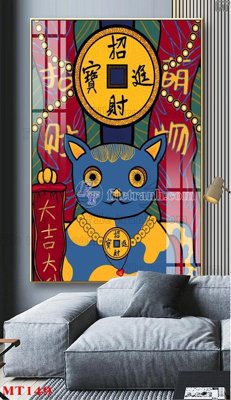 Tải file File tranh con mèo thần tài MT149 (gốc) làm file thiết kế