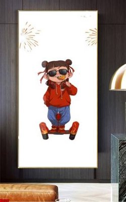 Ảnh gốc File in tranh natra ma đồng giáng thế NA1097 (độ nét cao) in tráng gương