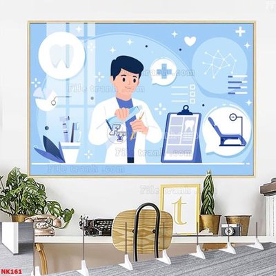 File gốc File gốc tranh in nha khoa NK161 (in lụa) hoa văn cổ điển