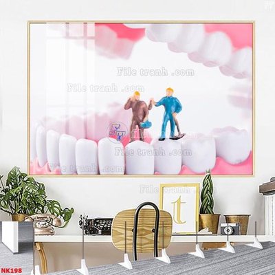 File gốc File gốc tranh in nha khoa NK198 (in tráng gương) ốp tường
