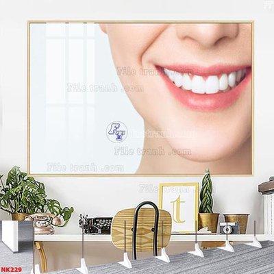 File tranh File gốc tranh in nha khoa NK229 (bản gốc) in lụa dán tường