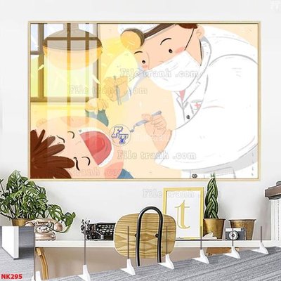 File gốc File gốc tranh in nha khoa NK295 (in mica) trang trí