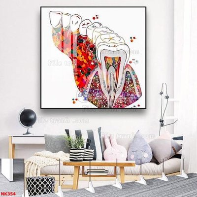 File tranh File gốc tranh in nha khoa NK354 (bản gốc) trang trí văn phòng